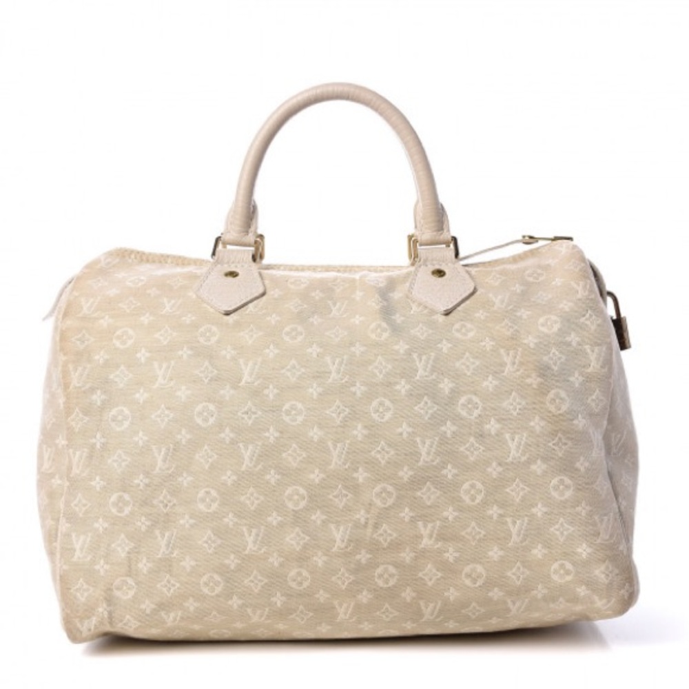 Authentic LOUIS VUITTON Mini Lin Speedy 30 Dune